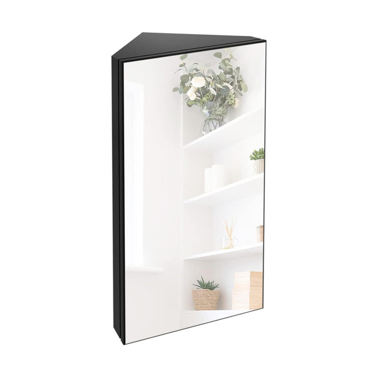 Ebern Designs 24" Bathroom Corner Medicine W/Mirror, Single